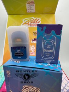 Front view of ZETTI Boost 2G Disposable Vape Pen in packaging