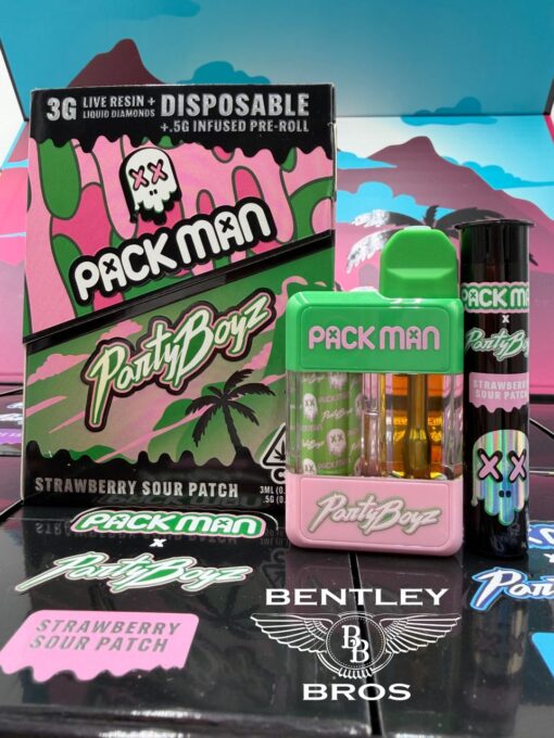 Packman x Partyboyz 3G Disposable Live Resin + Liquid Diamonds with Pre-Roll