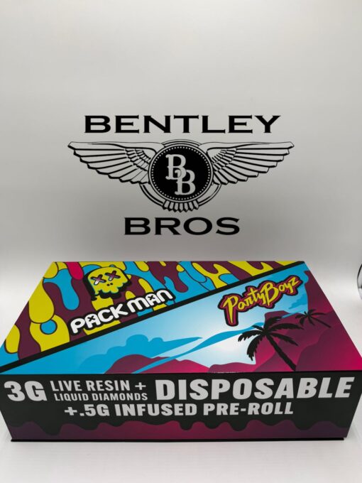Packman x Partyboyz 3G Disposable Live Resin + Liquid Diamonds with Pre-Roll