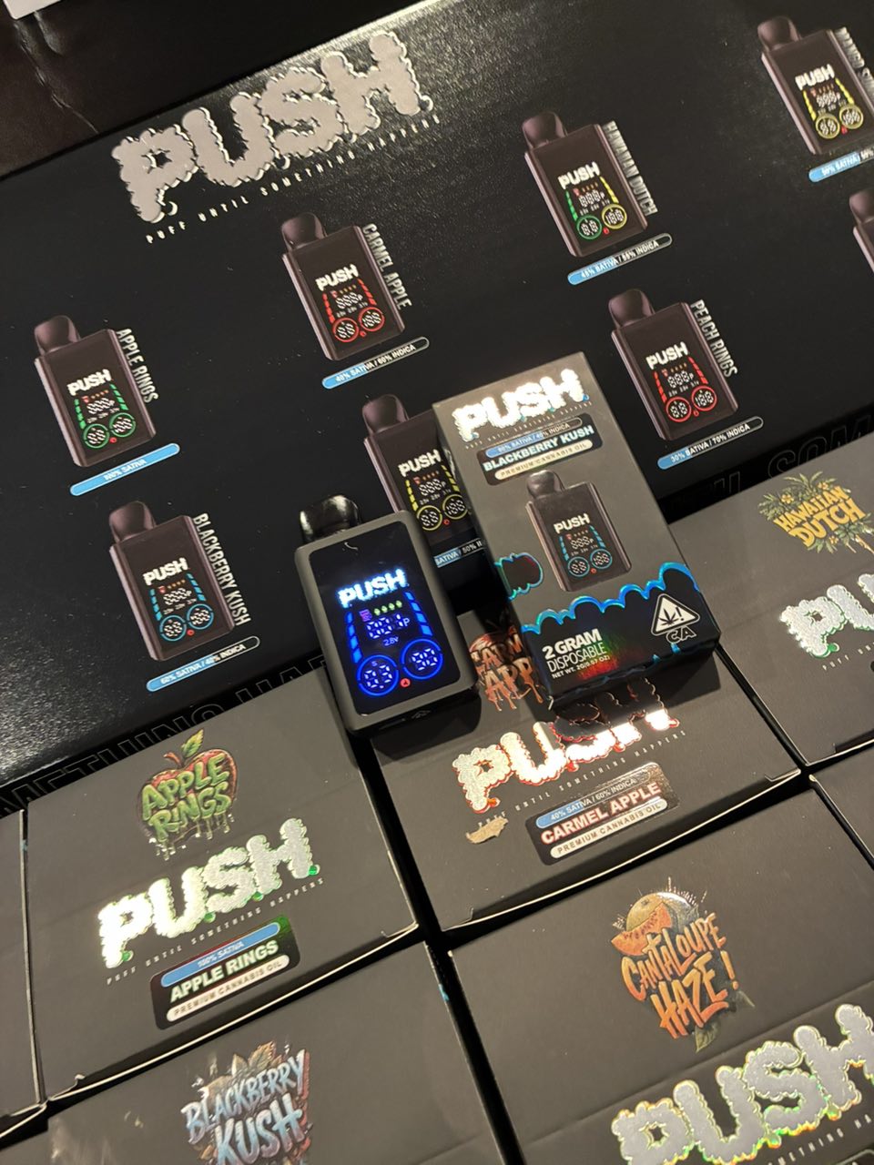 PUSH 2G Disposable with Screen PUSH 2G Disposable with Screen | 2 Gram Rechargeable Smart Display