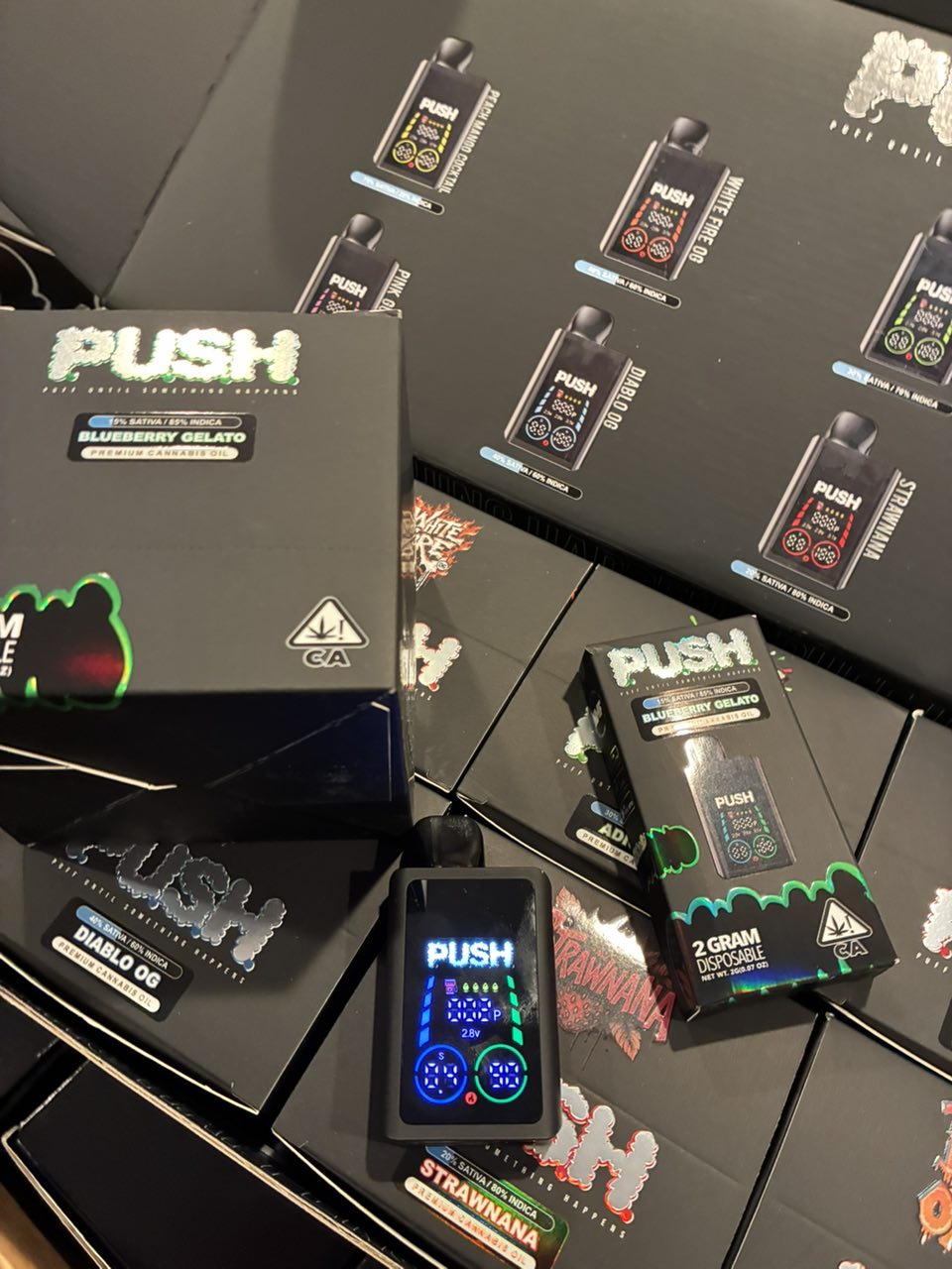 PUSH 2G Disposable with Screen PUSH 2G Disposable with Screen | 2 Gram Rechargeable Smart Display