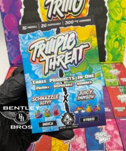 TRIIIO Triiiple Threat 2G Disposable + Gummies & Pre-Roll Bundle