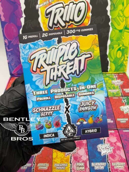 TRIIIO Triiiple Threat 2G Disposable + Gummies & Pre-Roll Bundle
