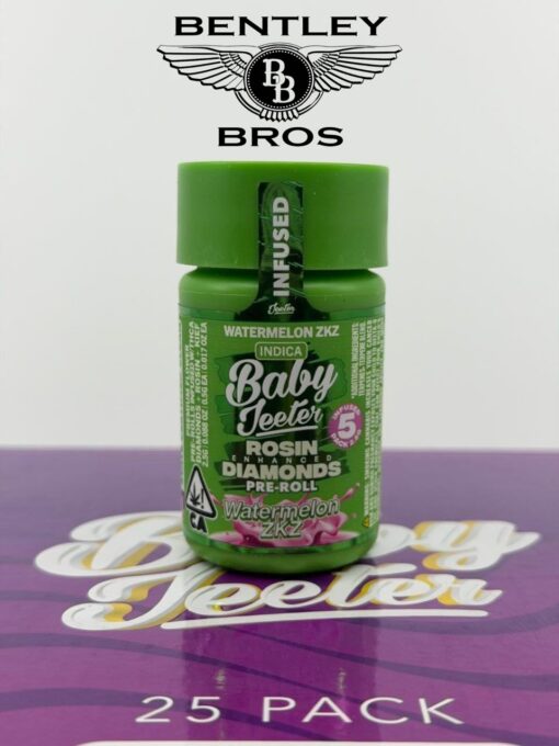Baby Jeeter 2.5g Rosin Enhanced Diamond Pre-Rolls | 5-Pack Infused Mini Joints