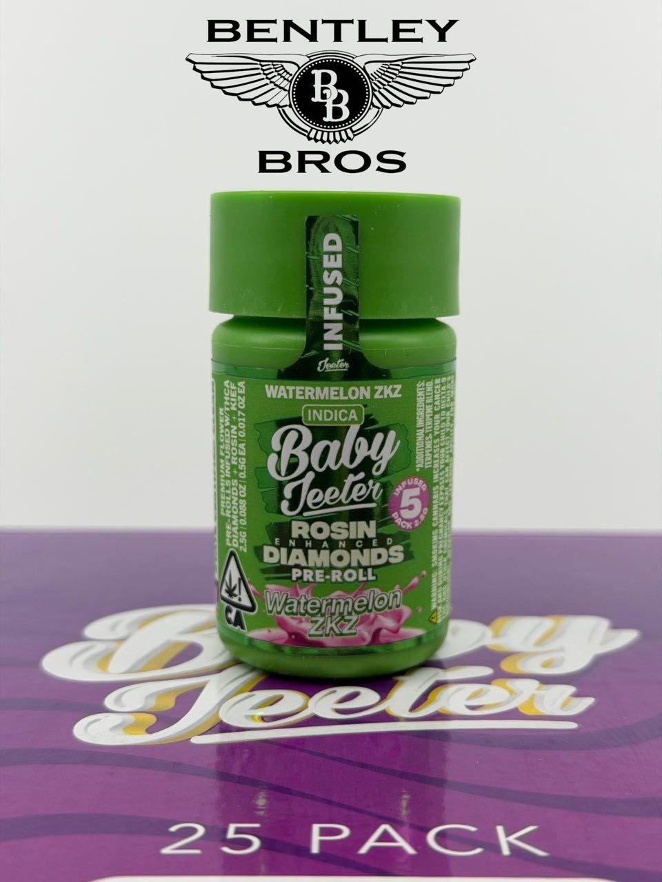 Baby Jeeter 2.5g Rosin Enhanced Diamond Pre-Rolls Baby Jeeter 2.5g Rosin Enhanced Diamond Pre-Rolls | 5-Pack Infused Mini Joints