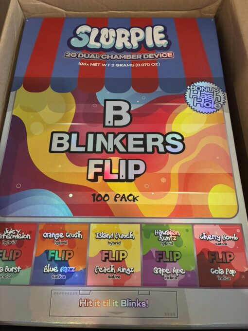 Blinkers Flip Slurpie Edition 2G Dual Chamber Disposable with Hash Hole Blinkers Flip Slurpie Edition 2G Dual Chamber Disposable with Hash Hole
