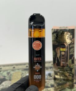 Hitz Safari Series 2G Disposable Vape Device and Hitz Safari Series Flavors Menu.