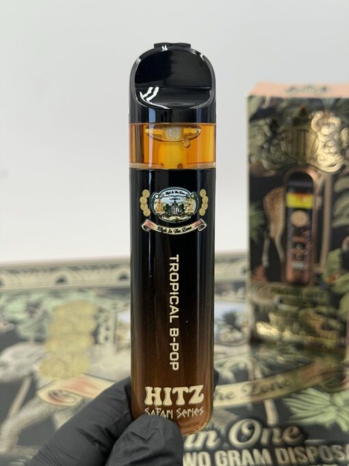 Hitz Safari Series 2G Disposable Vape Device and Hitz Safari Series Flavors Menu.
