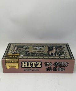 Hitz Safari Series 2G Disposable Vape Device and Hitz Safari Series Flavors Menu.