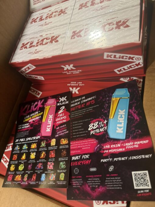 Klick 2g Disposable Vape – Dual-Flavor System | 2000 Puffs | Zero Maintenance
