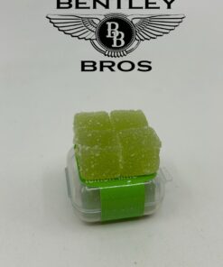CUBE Gummies package featuring 4 fruit-flavored 250mg THC gummy cubes totalling 1000mg