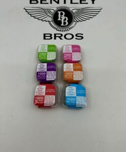 CUBE Gummies package featuring 4 fruit-flavored 250mg THC gummy cubes totalling 1000mg