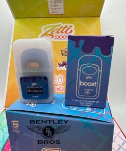 Front view of ZETTI Boost 2G Disposable Vape Pen in packaging