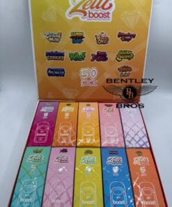 Front view of ZETTI Boost 2G Disposable Vape Pen in packaging