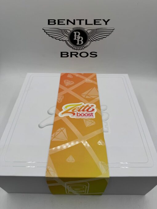 Front view of ZETTI Boost 2G Disposable Vape Pen in packaging