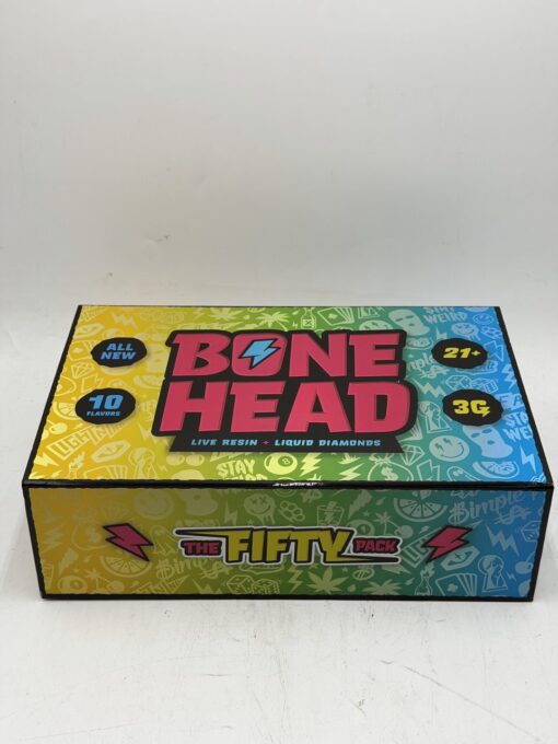 Bone Head 2G Infused Joint | 1.5G Disposable Pre-Roll Bone Head 2G Disposable infused joint package on a clean background.