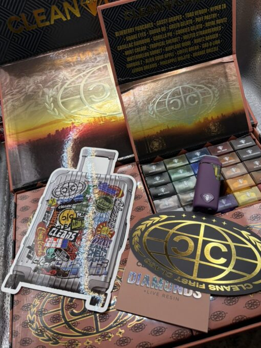 New Clean Carts 2G Disposable Travel Edition vape pen with Liquid Diamonds and Live Resin packaging