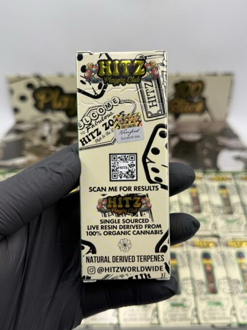 NEW HITZ 2G Disposable - Players Club Edition vape pen in sleek packaging and gold-foil design