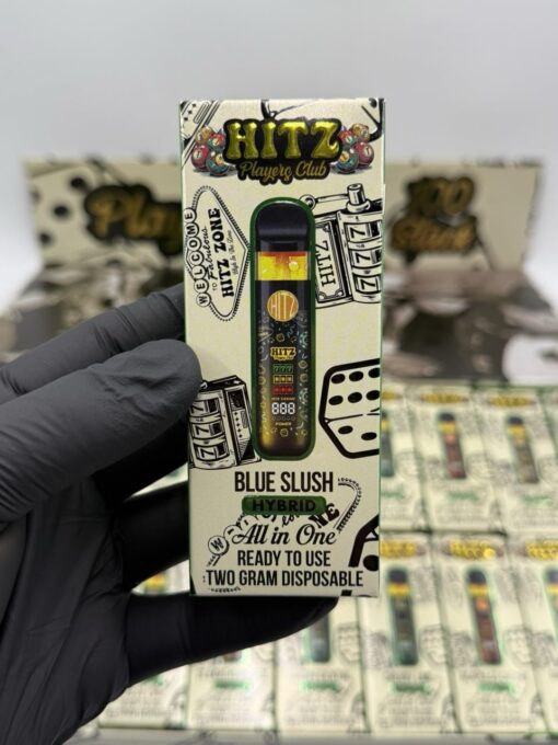 NEW HITZ 2G Disposable - Players Club Edition vape pen in sleek packaging and gold-foil design