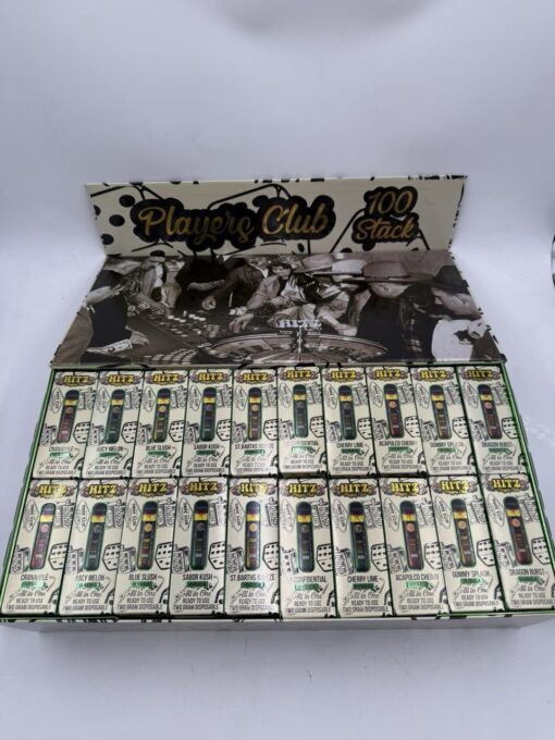 NEW HITZ 2G Disposable - Players Club Edition vape pen in sleek packaging and gold-foil design