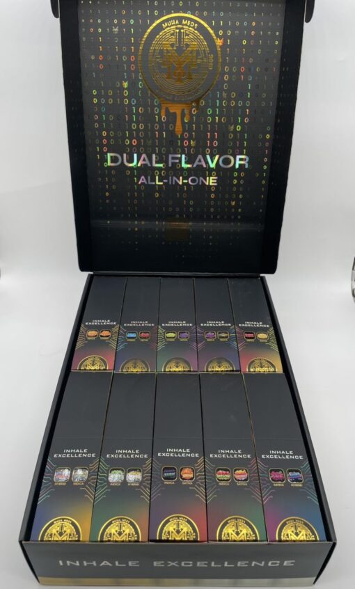 Muha Meds 4G Dual Flavor Disposable Vape Pen Packaging and Device