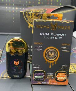 Muha Meds 4G Dual Flavor Disposable Vape Pen Packaging and Device